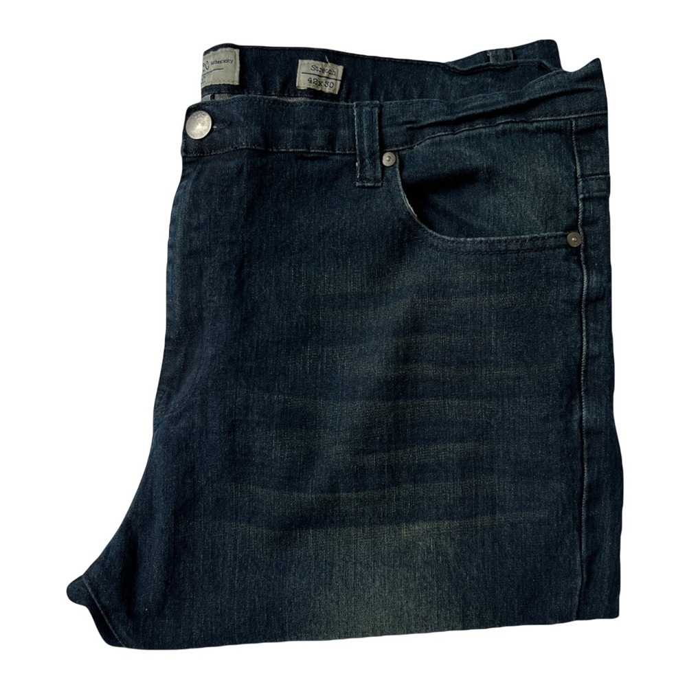 PD&C‎ Men's Big And Tall Paper Denim & Cloth Stretch Jean Dark Wash 42x30 EUC